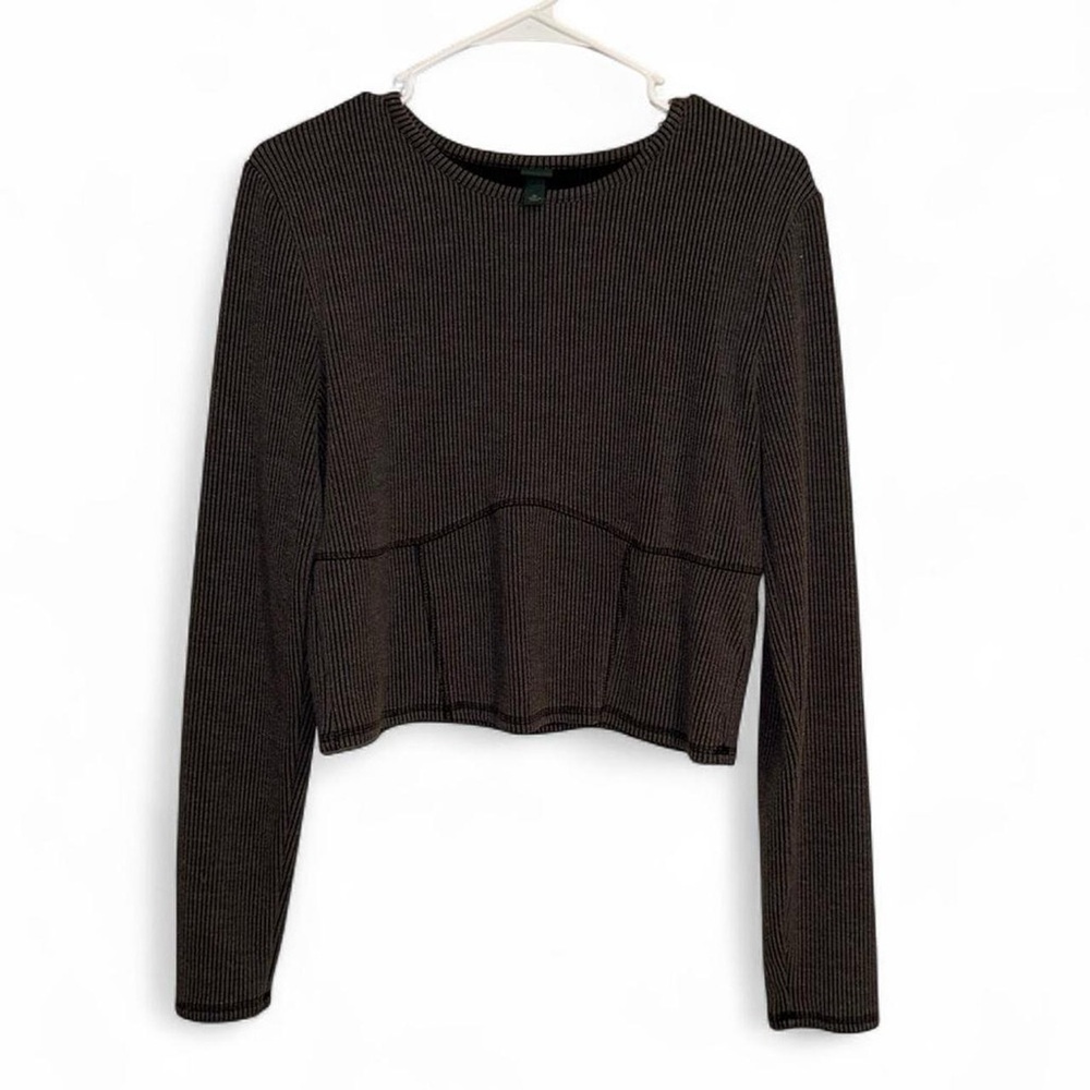 Ribbed Cropped Long Sleeve